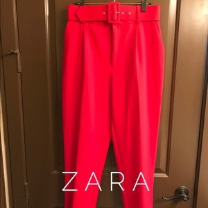 High Waisted Belted Pants